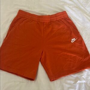 Nike Orange Athletic Shorts Elastic Waistband